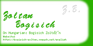 zoltan bogisich business card